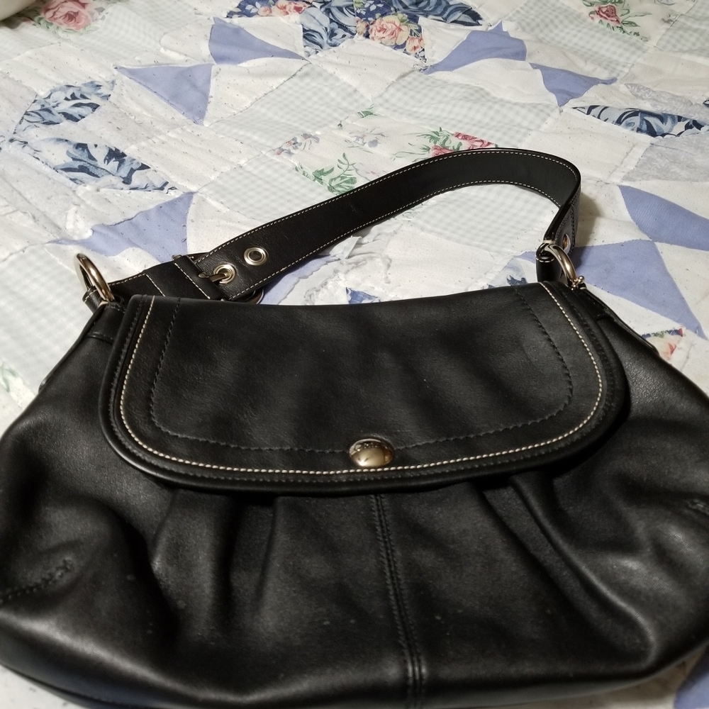 Black Leather Coach